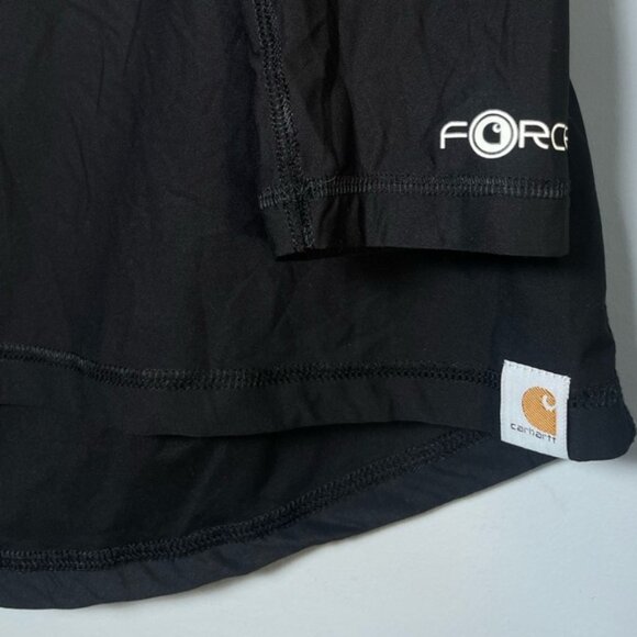 Carhartt XL Men Shirt Long Sleeve Force Modern Fit Black Athletic Work Top Light - Picture 4 of 9